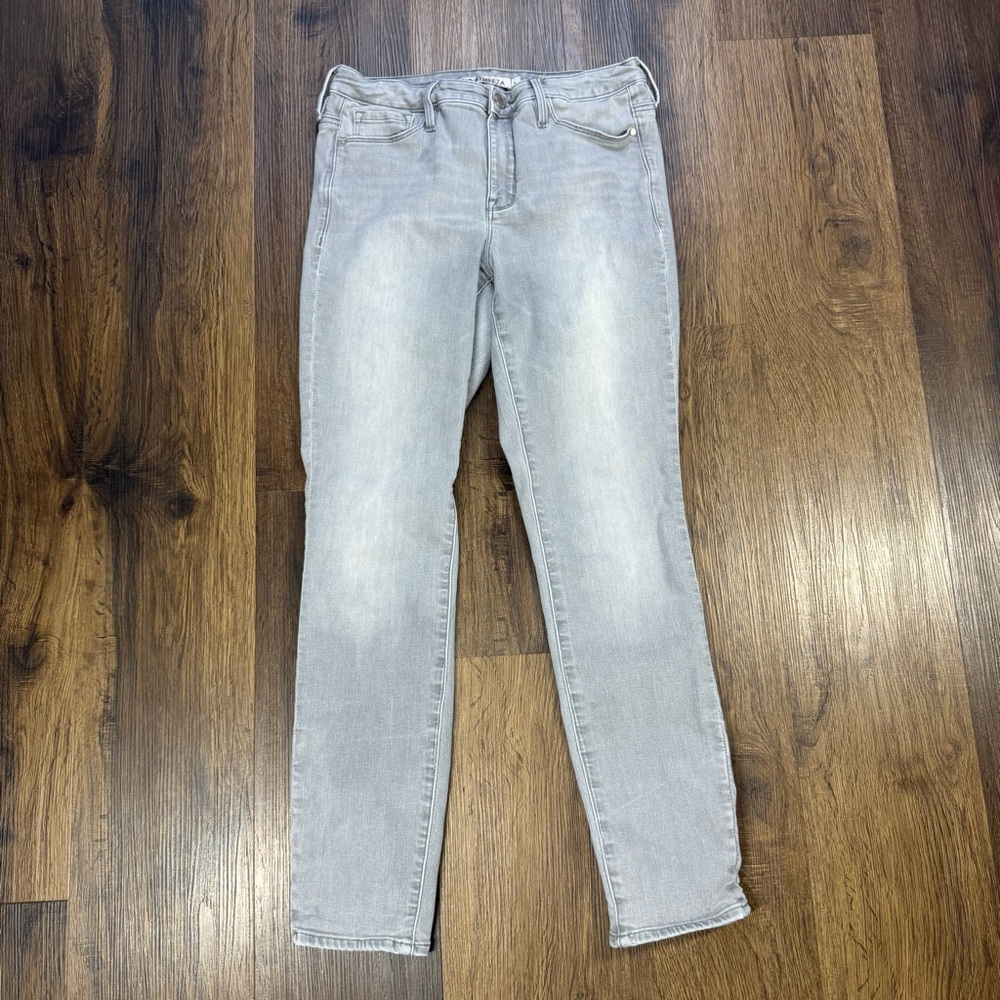 Athleta Jeans Womens 8 Sculptek Stretch Light Gray Mid Rise Denim